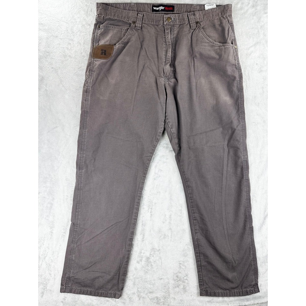 Wrangler Riggs Workwear Mens 40x32 Gray Ripstop Carpenter Pants 3W045CH